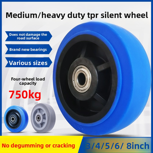 Schwerlast 4 Zoll Polyurethan-Lenkrollen für Nähmaschinen Doppelkugellager Geräuschlos Schwenkbar mit Gummibremse - Product Image 2