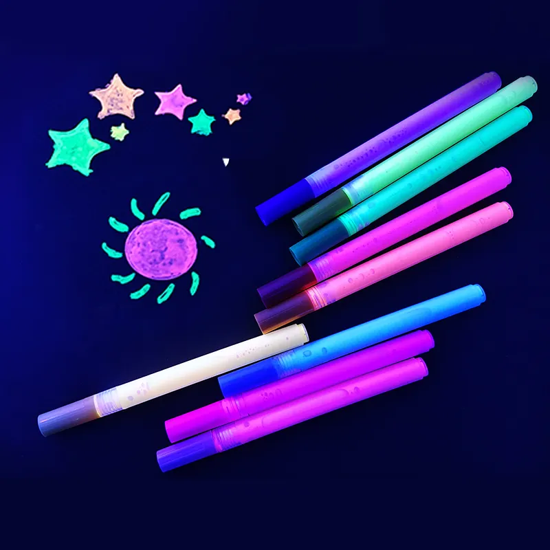 Светящаяся акриловая ручка, флуоресцентный маркер для рождества, Хэллоуина, подарок, украшение, светящиеся в темноте ручки