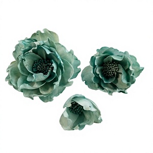 VADEE SOLA WOOD FLOWER Anémone Verte Premium Modèle 001 Artisanat Durable Fait Main 8-8.5cm Magnolia Étoilée - Product Image 1