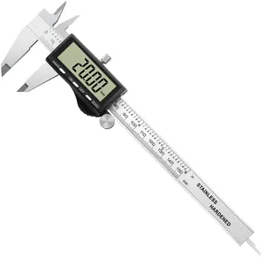 Étrier numérique électronique DITRON Calibre de mesure à grand écran Outil de mesure de micromètre Pied à coulisse en acier inoxydable