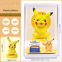 Figurine Pokémon en PVC d'inspiration anime japonais - Pikachu, Little Rock, Fire Bird. La figurine est livrée avec une boîte en acrylique.