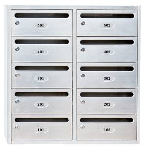 공장 사용자 정의 야외 방수 스테인레스 스틸 우편함 클러스터 패키지 30 문 우체통 안전 잠금 판금 제조 - Product Image 4