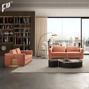 Promotional Price Home Furniture Latest Design Livingroom 1 2 3 Modern Minimal Nordic Style Manufacture Sofa Set