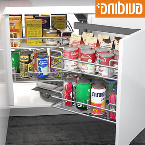 Chiusura morbida Armadio Da Cucina Organizzatori Nano Magico Angolo Scorrevole Filo Scaffali Per Mobili Da Cucina - Product Image 5