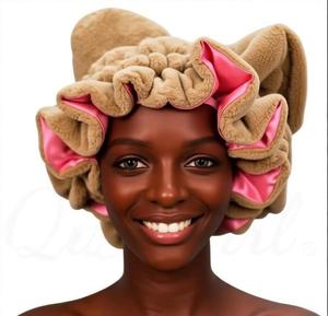 Elegante e alla Moda: Cappello da Notte Invernale in Pile Polare con Motivo Gatto, Regolabile, in Raso Rosa, Stile Casual Europeo e Americano per Donne - Product Image 3