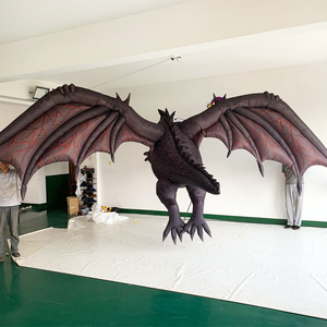 Globo Inflable Digital Decorativo para Escenarios, Dragón Negro Volador Colgante, Mascota para Eventos Musicales - Product Image 4