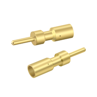 CNC Machined Gold Plated Copper Contact Pin, Rigid Cup Male Pin, Precision Connector Pin for Industrial Equipment