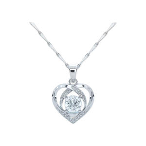 Collar <span class=keywords><strong>para</strong></span> <span class=keywords><strong>mi</strong></span> esposa, circonita blanca brillante, collar de plata de ley con forma de corazón <span class=keywords><strong>para</strong></span> mujer, regalos de amor eterno <span class=keywords><strong>para</strong></span> el Día de San Valentín - Product Image 5