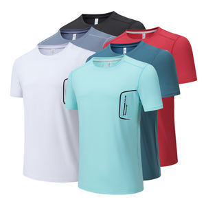 T-shirt à séchage rapide sans couture avec protection UV pour hommes pour courir avec soutien musculaire - Product Image 5