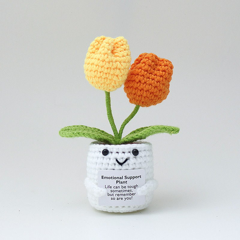 Tulipán doble flor naranja + amarillo brillante
