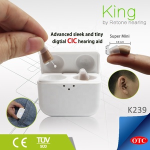 Audífonos Intrauditivos Mini Personalizables con 16 Canales, Amplificador Recargable <span class=keywords><strong>para</strong></span> Pérdida Auditiva, Grado Médico - Product Image 1