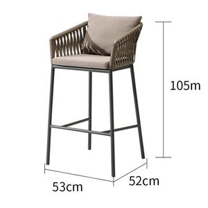 Modernas mesas y sillas de ocio al aire libre Patio Bar Hotel Balcón <span class=keywords><strong>Restaurante</strong></span> Bar Silla alta Muebles - Product Image 3