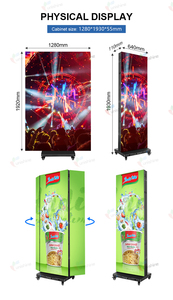 Трехстворчатый светодиодный постер-экран энергосберегающий складной светодиодный постер-панель ультратонкий портативный трехстворчатый светодиодный постер-экран - Product Image 2