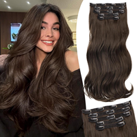 Extensions de cheveux à clipser Balayage Highlight Body Wave, 100% cheveux humains Remy, accessoires capillaires féminins