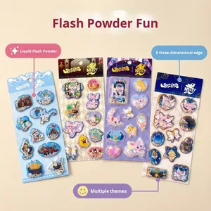 สติกเกอร์ 3 มิติ แจ็คแอนด์ซันนี่ สำหรับเด็กผู้หญิง ตกแต่งด้วย PVC กลิตเตอร์วิบวับ น่ารัก สติกเกอร์กันน้ำ ของขวัญส่งเสริมการขาย รางวัล - Product Image 2