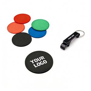 Office Hotel Custom Engraved Logo <b>Silicone</b> <b>Rubber</b> for Coffee Drink Beer Promo Business Gift Wholesale Round Cup Coaster - Product Image 1