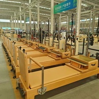 Nuevo Reformer de Yoga y Pilates Profesional de Madera de Haya de Alta Calidad para Gimnasios, Estudios de Fitness, Clínicas de Fisioterapia y Uso Corporal
