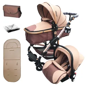 Xe đẩy em bé Xe đẩy sang trọng prams 3 trong 1 xe Ghế toa xe đẩy em bé Buggy du lịch hệ thống gấp kinderwagen anh xe đẩy em bé