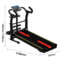 Tapis roulant manuel non motorisé pliable et compact pour la maison, équipement de fitness multifonctionnel d'intérieur