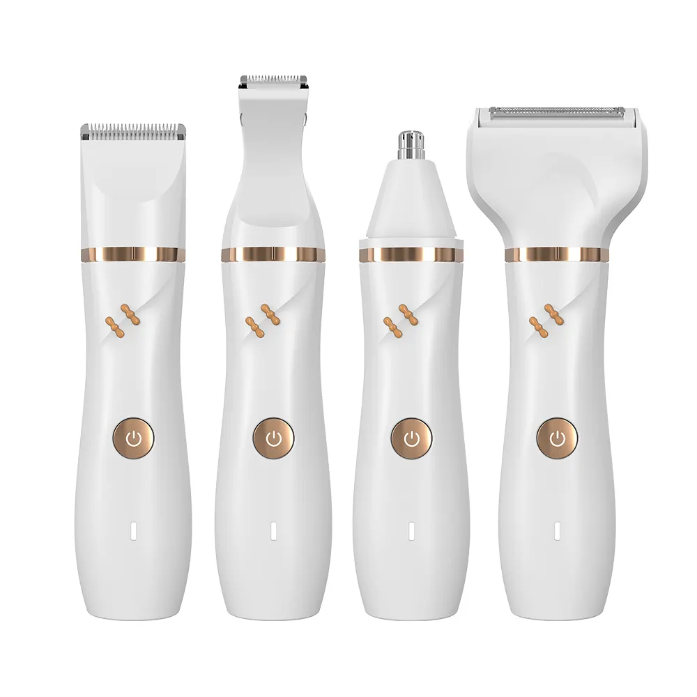 Battery Operated Unibono Trimmer for Pubic Hair Woman with LED Light Hair-cutting Tool for Home Use