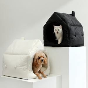 Anpassbares OEM Wasserdichtes Winter Luxus Indoor Tierhaus Hundebetten Katzenhöhle mit Hausrahmen - Product Image 2