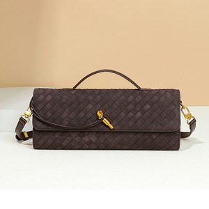 Nouvelle <span class=keywords><strong>Pochette</strong></span> de Soirée 2026 en Velours Suédé Tressé, Style Neutre Haut de Gamme pour Femme, Sac à Bandoulière Unique pour Fêtes - Product Image 1