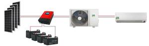 เครื่องปรับอากาศพลังงานแสงอาทิตย์แบบออฟกริด 100% DC48V 18000btu ใช้แบตเตอรี่ในเวลากลางคืน เครื่องปรับอากาศพลังงานแสงอาทิตย์แบบออฟกริด - Product Image 6