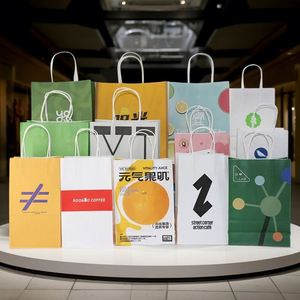 Bolsas de Papel Kraft al por Mayor con Asas para Venta Minorista de Ropa, Bolsas de Compra Recicladas Personalizadas con Logotipo de Fábrica - Product Image 2