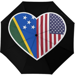 Parapluie pliant entièrement automatique à motif drapeau culturel des îles <span class=keywords><strong>Salomon</strong></span>, avec isolation UV puissante et design sur le thème du pays - Product Image 1