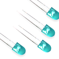Diode LED ovale 5mm 3V 504 à lentille diffuse blanche dimmable, émettant de la lumière bleu glace, indicateur de signal d'alimentation 3500K, vente en gros