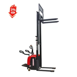 Full Electric Pallet Stacker Forklifts Machine 1ton 1.5ton Container Automatic Walkie Hydraulic Stackers