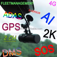 Firecore HX-880 2025 kamera mobil dasbor AI baru lensa ganda 1080P WiFi 4G kamera dasbor nirkabel DMS GPS ADAS kamera untuk Bus mobil