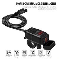 Chargeur rapide USB Type-C PD30W QC3.0 étanche pour guidon de moto et fixation par vis, 12V 5V/3A, chargeur de téléphone pour vélo