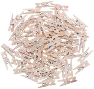 Alta calidad Durable 2,5 cm Color Natural Mini clavija de madera arte artesanía <span class=keywords><strong>ropa</strong></span> de madera clavija pinzas para la <span class=keywords><strong>ropa</strong></span> - Product Image 4