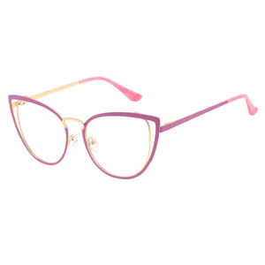 Venta al por mayor de lujo de metal Cateye Gafas Marcos de cristal de la mujer Cat Eye <span class=keywords><strong>Opti</strong></span> - Product Image 1