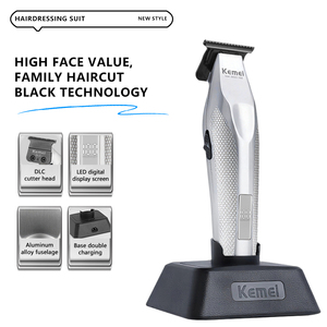 Tondeuse à cheveux Kemei Km-3023-702 avec base sans fil et chargeur USB, lame en métal véritable avec revêtement DLC, 9000 tr/min, certifiée CE - Product Image 5
