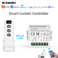 Module d'interrupteur intelligent SIXWGH Tuya Wifi RF433 10A pour stores, mini contrôleur de rideaux et volets encastré DIY, compatible Alexa Google Home