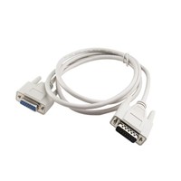 Cable de datos DB15 macho a hembra, cable de conexión de computadora de 1.5 metros con puertos serie/paralelos de 2 filas, cable de impresora
