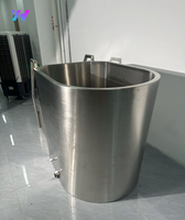 Baignoire de glace irrégulière en acier inoxydable de luxe Piscine plongeante froide Baignoire de récupération extérieure et intérieure durable pour athlètes et spa à domicile