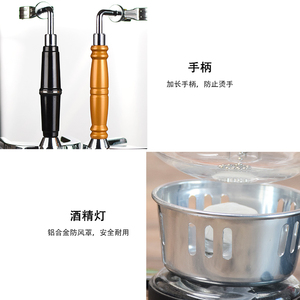Prix usine 500ML Verre Siphon Pot Rose <span class=keywords><strong>Or</strong></span> Cafetière <span class=keywords><strong>Machine</strong></span> pour La Vente En Gros - Product Image 4