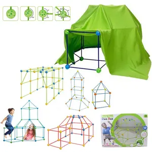 Kit de construcción de castillos para niños, juguetes de construcción de castillos, túneles, tiendas de campaña, casa de juego, juguetes de construcción para regalo de Navidad, bloques de construcción