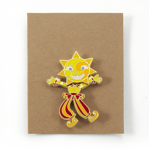 Pin de Esmalte Interactivo Personalizado con Estampado de Ángel en Bronce y Rueda Giratoria de Esmalte Duro - Product Image 1