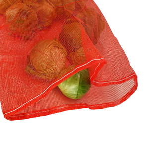 Sac en filet respirant en PP avec cordon de serrage, sac circulaire en filet pour légumes, fruits, bois de chauffage et oignons - Product Image 6