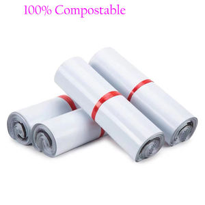 In magazzino bianco 7.9*11.8 pollici eco Biodegradabile Mailer Mailing Busta Indumento Poli Mailer Corriere Borse logo personalizzato - Product Image 4