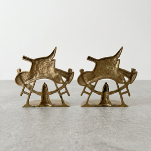 Juego de 2 sujetalibros metálicos de latón pulido AK Brass Polish con diseño de bombero, decorativos para el hogar, la oficina o la biblioteca. - Product Image 6
