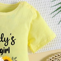 Romper Bayi Unisex Motif Kustom Warna Kuning dari Summer Infant, Ramah Lingkungan, Lembut, Bernapas, 100% Katun, dengan Kancing Tekan