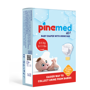 Pañales Pinemed de 0-5 kg para recién nacidos con bolsa de recolección de orina para bebés, colector de orina pediátrico, bolsa de muestra tamaño pequeño. - Product Image 1
