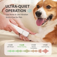 Tondeuse à poils pour animaux sans fil à faible bruit avec lame de 32 mm, tondeuse de précision pour pattes, lame courbée et lime à ongles