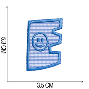 Toppa Ricamata Personalizzata 50MM con Faccina Sorridente e Lettere A-Z, Applicazione da Cucire o Termoadesiva per Giubbotti e Abbigliamento per Bambini - Product Image 5