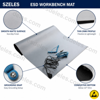 antistatique mise à la terre tapis prédécoupé salle blanche ESD sûr antistatique bureau électronique établi ESD tapis de Table